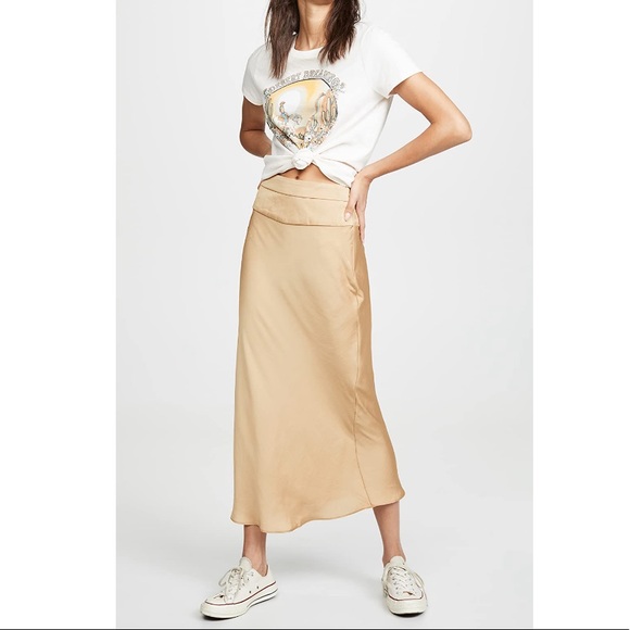 NWOT Free People Normani Bias Satin Skirt size 2 - Picture 4 of 8